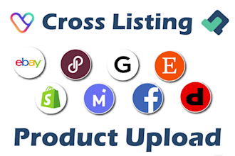do cross listing, ebay listing, etsy listing, poshmark listing, product upload