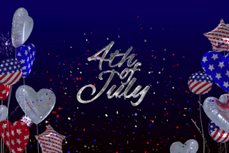 create a 4th of july independence day greeting video