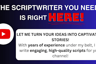 write an engaging youtube script for you