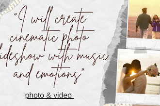 create cinematic photo and video slideshow with full HD