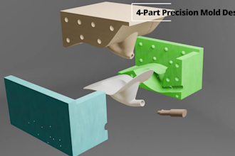 design 3d silicone and injection molds in solidworks