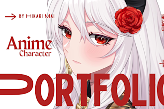 draw anime pfp for your vtuber character, avatar, oc, icon, and fanart