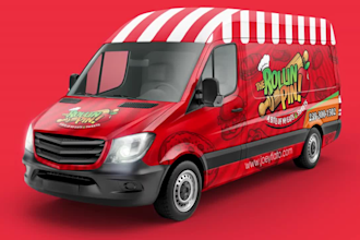 do awesome car, van, food truck or trailer wrap designs