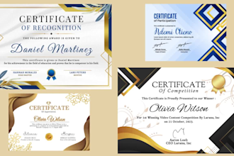 design graduation certificate gift certificate award custom certificate, voucher