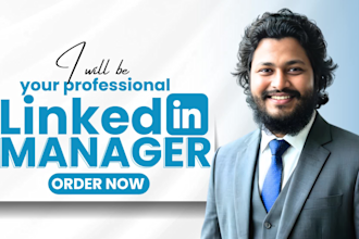create, optimize, manage linkedin profile as a manager
