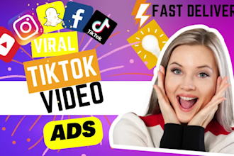 make creative  tiktok video ads for dropshipping products
