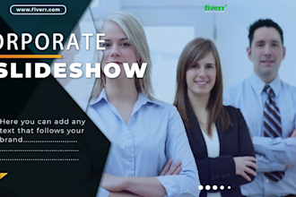 do corporate slideshow business promo video for your brand