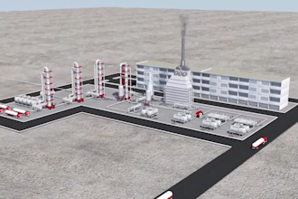 do 3d industrial animation chemical plant process oil and gas engineering video