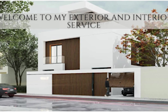 do 3d exterior, interior house design and architectural rendering