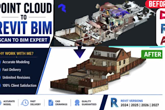 convert point cloud to revit bim modeling and cad drafting