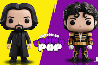 create custom 3d funko pop style figure