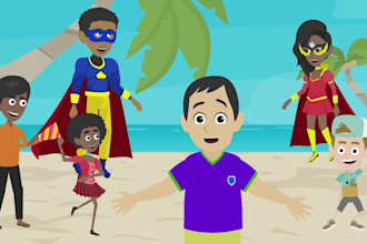 create 2d animation for kids, kids learning video and kids animation stories