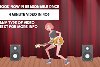 make custom 2d cartoon animation video