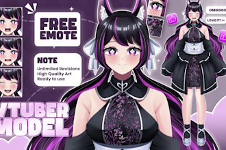 draw custom high quality vtuber model in anime art for streaming ready to rig