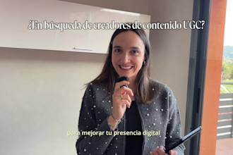 create a ugc video ads for tik tok or instagram in spanish