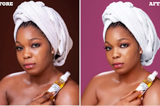 do beauty photo retouching and skin edit in photoshop