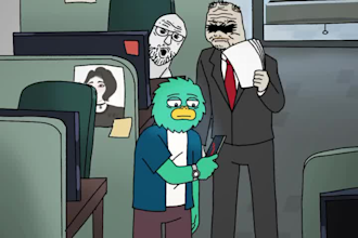 meme coin animation, crypto funny, meme solana, 2d memecoin, crypto art video