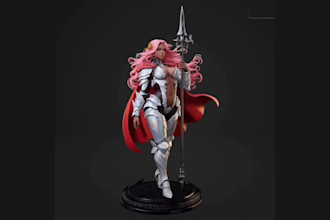 sculpt 3d character, anime figure, action figure, toy, miniature for 3d printing