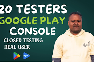 provide 20 testers google play console for closed testing