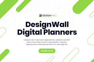 design custom digital planner for ipad goodnotes, notability