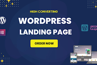 design responsive wordpress landing page elementor landing page or elementor pro