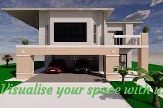 redraw 2d and 3d real estate floor plans in a clean modern style