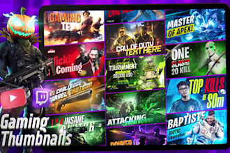 do custom high quality youtube gaming thumbnails super fast