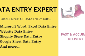 do accurate typing, data entry, copy paste, and web research