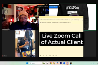 do produce gospel jingle or commercial in a live zoom session with you