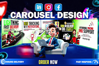 design carousels for linkedin, instagram on adobe photoshop