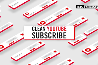 create professional youtube subscribe animation with logo