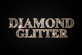 silver and gold diamond glitter logo video intro animation