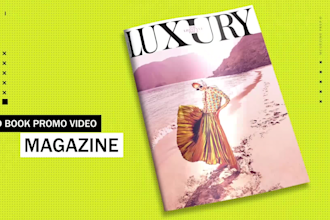 create a professional magazine and book promo trailer video