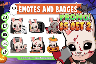 draw chibi twitch emotes, sub badges, stream animated emotes