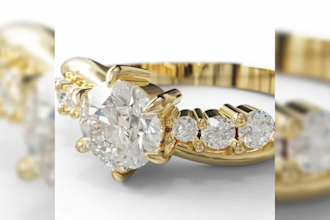 realistic 360 jewelry rotation and cinematic render