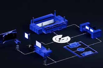 create 3d isometric animation video