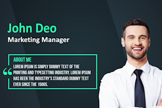 create custom resume or CV video portfolio and presentations