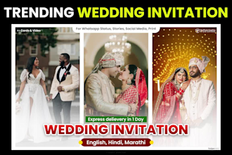 make attractive wedding card invitation
