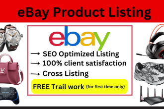 do ebay listing, ebay product listing, ebay SEO listing, ebay lister