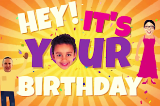 create happy birthday video wish and funny picture slideshow
