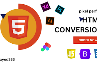 convert figma to html, xd to HTML, psd to html, responsive bootstrap 5