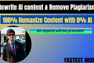 remove ai and plagiarism for 100 percent unique human content