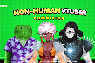 design live2d non human vtuber model for streamers