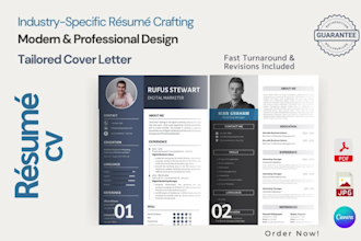 do a modern and professional cv ats resume with cover letter