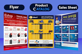 do a professional product catalog design and sales sheet design