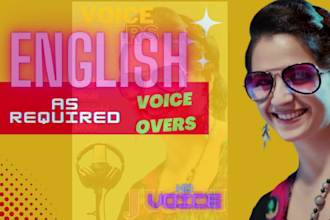 provide an expert indian accent english female voice over