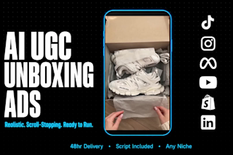produce ai ugc unboxing video ads