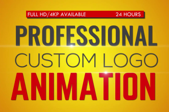 create professional custom logo animation within 24 hours