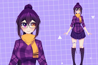 design and rig live2d vtuber model, 2d vtuber vtuber vtuber design, live2d model