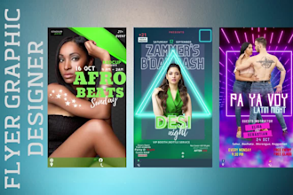 create event flyers, sports, and social media flyers in any size